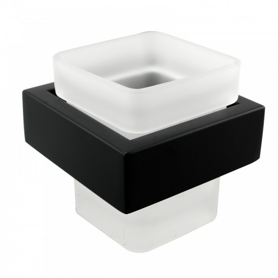 Omar Nero Black and White Toothbrush Holder Tumbler Holder